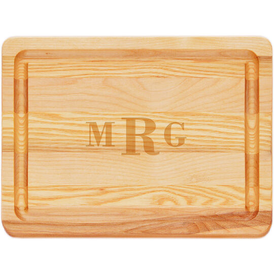 Block Monogram Small Master 10-inch Wood Bar Board